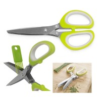 Sharp and heavy multifunction 5 blades kitchen scissors