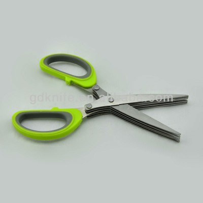 Good quality stainless steel 5 blades kitchen scissors