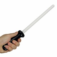 Ceramic knife sharpener, Sharpening Ceramic Rod with ABS Handle Honing Knife Sharpener for Knives