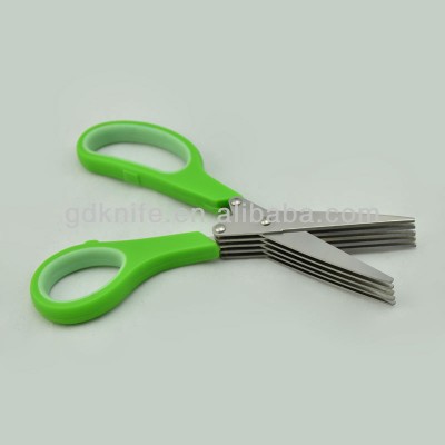 High quality small size multi blade kitchen scissors,herb scissors