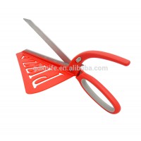 Eco-friendly stainless steel color kitchen scissors,pizza scissors