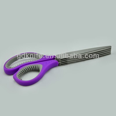 High quality 5 blades multi kitchen scissors herb scissors