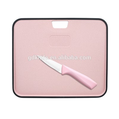 Kitchen Cutting Board - Wheat Straw Plastic Cutting Board - Chopping Board Set with Non-Slip Feet and Juice Grooves